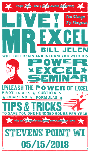 MrExcel Seminar at STEVENS POINT WI