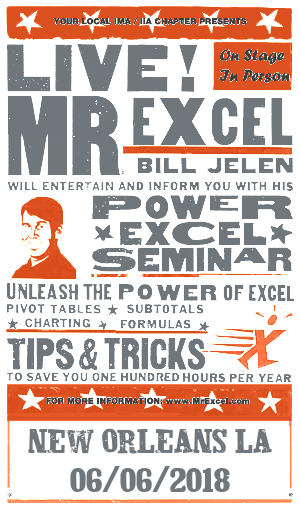 MrExcel Seminar at NEW ORLEANS LA