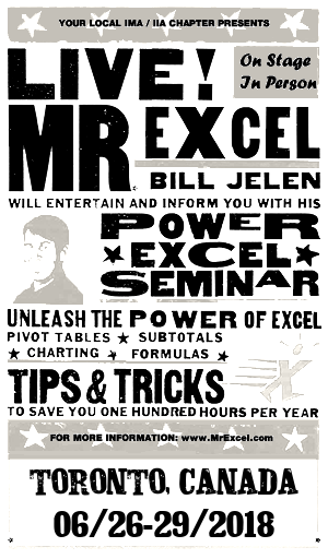 MrExcel Seminar at TORONTO, CANADA