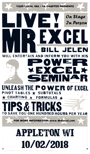 MrExcel Seminar at APPLETON WI