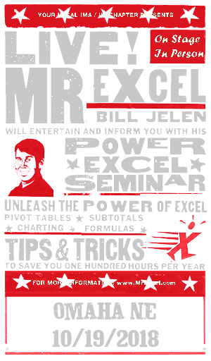 MrExcel Seminar at OMAHA NE