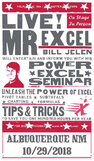 MrExcel Seminar at ALBUQUERQUE NM