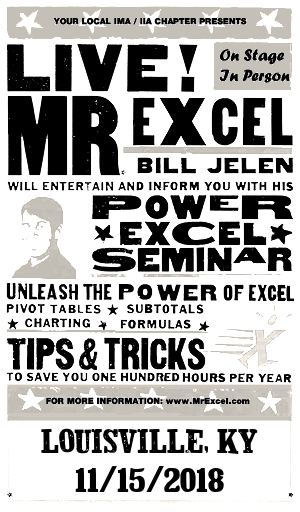 MrExcel Seminar at LOUISVILLE, KY