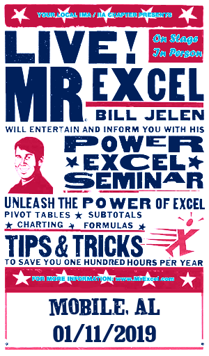 MrExcel Seminar at MOBILE, AL