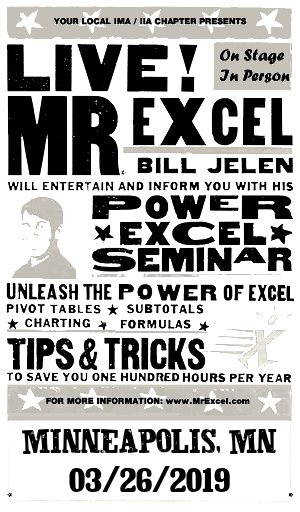 MrExcel Seminar at MINNEAPOLIS, MN