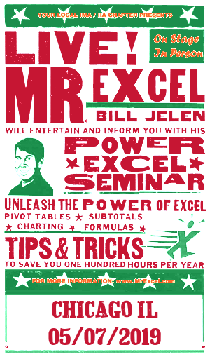 MrExcel Seminar at CHICAGO IL