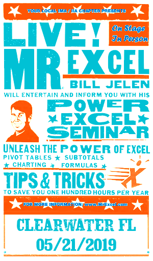 MrExcel Seminar at CLEARWATER BEACH, FL