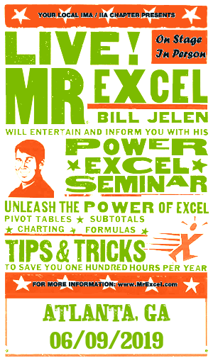 MrExcel Seminar at ATLANTA, GA