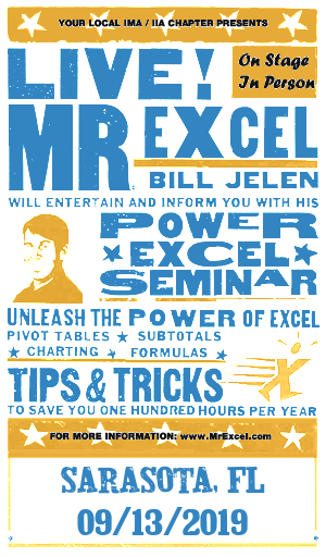 MrExcel Seminar at SARASOTA, FL