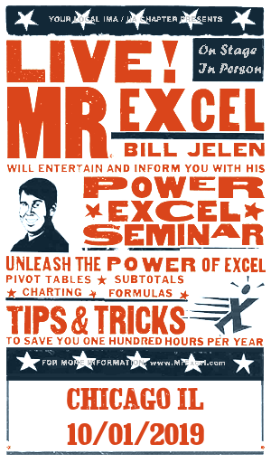 MrExcel Seminar at CHICAGO IL