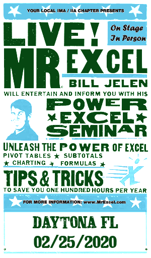 MrExcel Seminar at DAYTONA FL