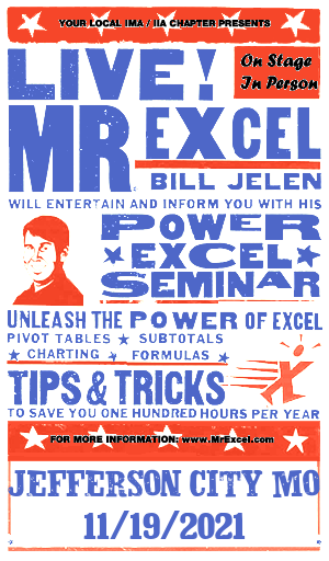 MrExcel Seminar at JEFFERSON CITY MO