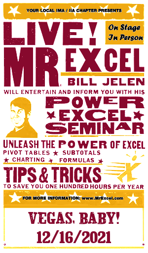 MrExcel Seminar at VEGAS, BABY!