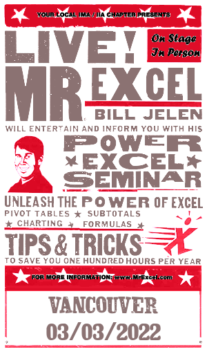 MrExcel Seminar at VANCOUVER