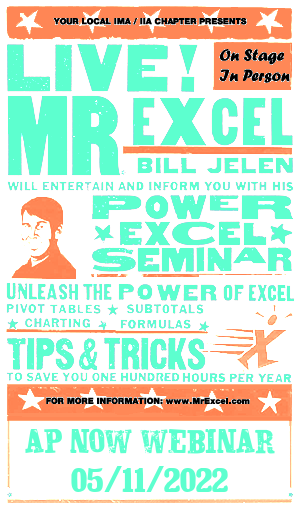 MrExcel Seminar at DALLAS, TX