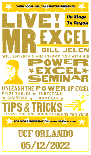 MrExcel Seminar at ORLANDO, FL