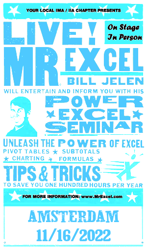 MrExcel Seminar at AMSTERDAM