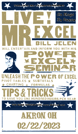 MrExcel Seminar at AKRON OH