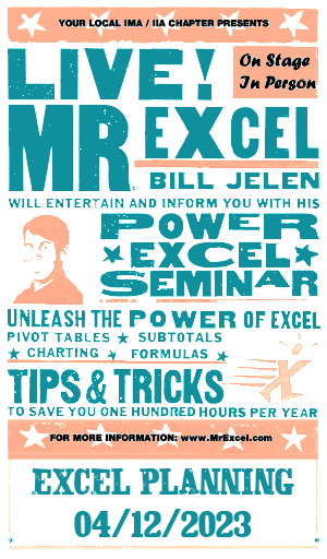 MrExcel Seminar at PITTSBURGH PA