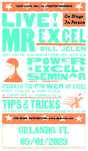 MrExcel Seminar at ORLANDO, FL