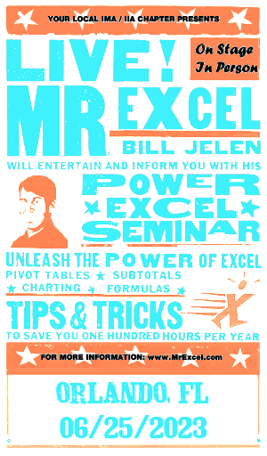 MrExcel Seminar at ORLANDO, FL