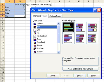 excel assignment for middle school students