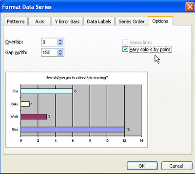 excel assignment for middle school students