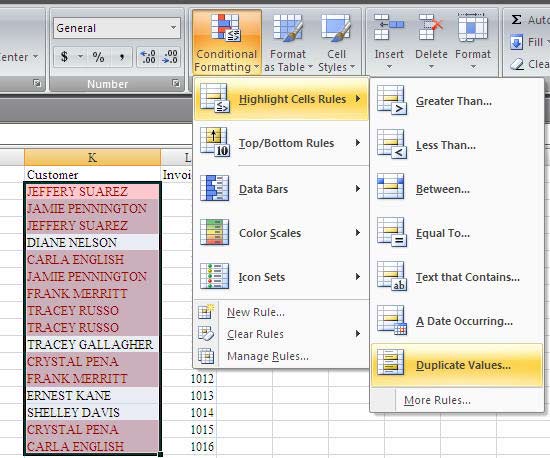 excel formula to remove duplicates from list